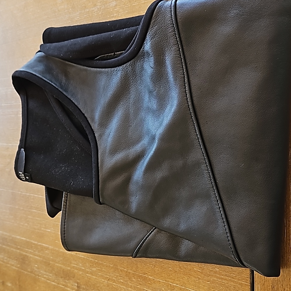 Tibi Lamb Leather Patchwork Tank - image 4